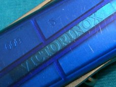 VICTORINOX CLIMBER 53386 SAPPHIRE BLUE SAK SWISS ARMY CAMP FOLDING POCKET KNIFE KNIVES OLD