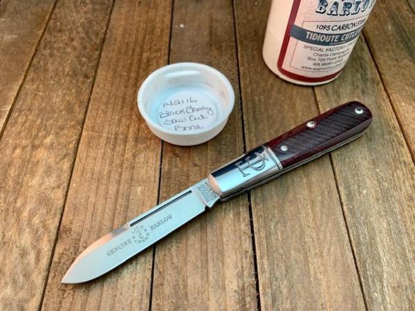 Great Eastern Cutlery SFO Charlie Champagna TC Barlow Black Cherry Saw Cut Bone Great Eastern Cutlery SFO Charlie Champagna TC Barlow Black Cherry Saw Cut Bone