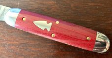 Northwoods Indian River Jack, Red Linen Micarta, Made By Great Eastern Cutlery, New (GEC 35) 