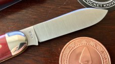 Northwoods Indian River Jack, Red Linen Micarta, Made By Great Eastern Cutlery, New (GEC 35) 