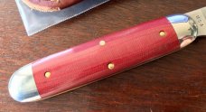 Northwoods Indian River Jack, Red Linen Micarta, Made By Great Eastern Cutlery, New (GEC 35) 
