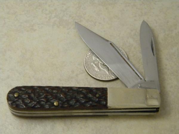 F.A. Bower Dist. Co. Solingen Germany #35 Bone Stepped Bolster Barlow Knife