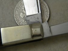 F.A. Bower Dist. Co. Solingen Germany #35 Bone Stepped Bolster Barlow Knife