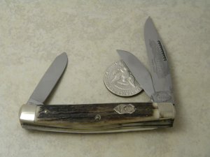 Buck Creek Solingen Germany "Rattler" Bone Stockman Knife