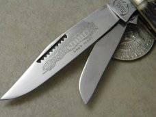 Buck Creek Solingen Germany "Rattler" Bone Stockman Knife Buck Creek Solingen Germany "Rattler" Bone Stockman Knife