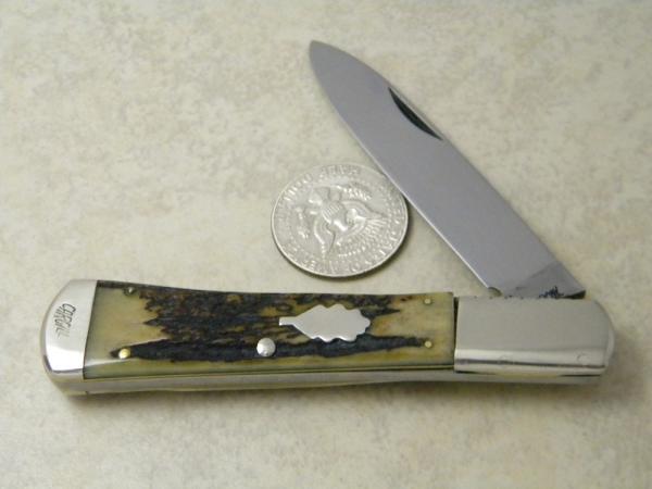 Cripple Creek Bob Cargill Stag 24 Bolster Lock Knife 