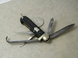 Ibberson Made in England Rough Black Ferrier Sportsman Knife