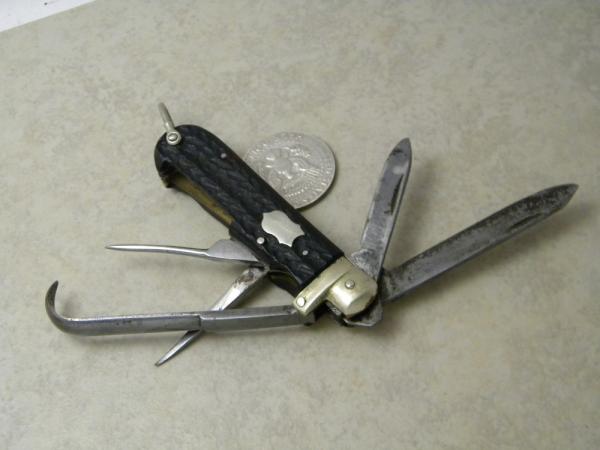 Ibberson Made in England Rough Black Ferrier Sportsman Knife