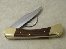 Puma Germany Wood 960 Puma Cub Stainless Lockback Knife c.1984 Puma Germany Wood 960 Puma Cub Stainless Lockback Knife c.1984