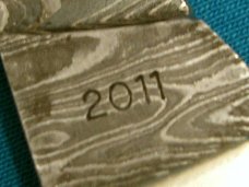 REMINGTON USA SILVER BULLET DAMASCUS TRAPPER 2011 R1123LD FOLDING JACK POCKET KNIFE KNIVES OLD