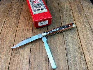 Robeson by Queen Amber Bone Stag Doctor’s Knife with Spatula 1 of 200