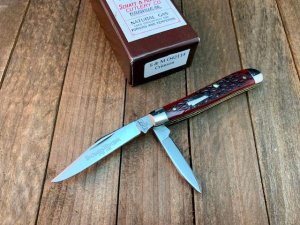 Schatt and Morgan Peanut Crimson Red Rock Bass Jigged Bone