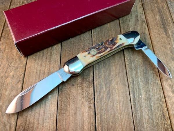 Hen and Rooster Stag Canoe Bertram Cutlery Solingen Germany Made Hen and Rooster Stag Canoe Bertram Cutlery Solingen Germany Made