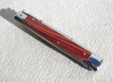  NOS 1980's EXOTIC ROSEWOOD 11" BAYONET SWING GUARD LOCK BACK MANIGO ITALY - LAST ONE
