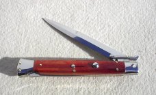  NOS 1980's EXOTIC ROSEWOOD 11" BAYONET SWING GUARD LOCK BACK MANIGO ITALY - LAST ONE