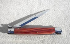  NOS 1980's EXOTIC ROSEWOOD 11" BAYONET SWING GUARD LOCK BACK MANIGO ITALY - LAST ONE