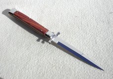  NOS 1980's EXOTIC ROSEWOOD 11" BAYONET SWING GUARD LOCK BACK MANIGO ITALY - LAST ONE