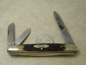 Kissing Crane Germany Stag "1979 Old Dominion Knife Collectors" Large Anglo Saxon Whittler Knife