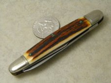 Kissing Crane Germany Stag "1979 Old Dominion Knife Collectors" Large Anglo Saxon Whittler Knife Kissing Crane Germany Stag "1979 Old Dominion Knife Collectors" Large Anglo Saxon Whittler Knife