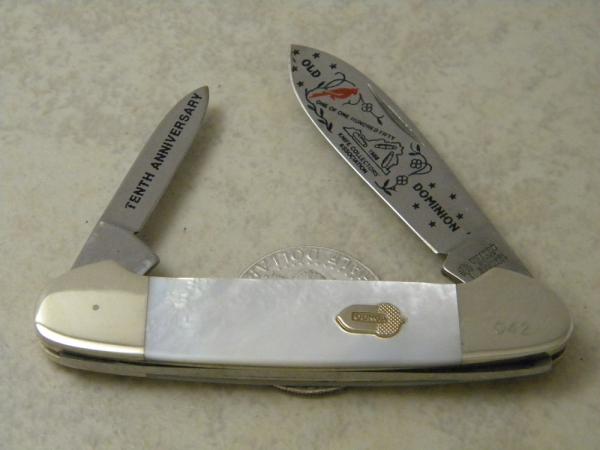 United Boker Germany Pearl "1988 Old Dominion Knife Collectors Association" Canoe Knife United Boker Germany Pearl "1988 Old Dominion Knife Collectors Association" Canoe Knife