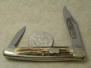 Kissing Crane Robt Klaas Solingen Germany Stag "Reproduction Circa 1901" No. 1 Half Whittler Knife