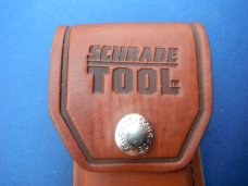 Schrade Tool Leather Sheath for Folding Blade Pocket Knife Belt Pouch leather knife multi tool case