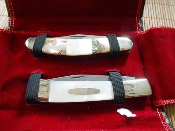 Never Used American Blade Collectors Knives 1986 with leather case all have same serial number Never Used American Blade Collectors Knives 1986 with leather case all have same serial number