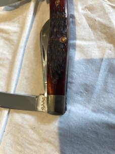 Case XX U.S.A. 6332 stockman 8 dot red bone