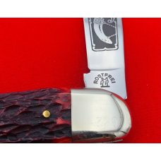ROBT KLASS “Powderhorn” Texas Toothpick Pocket Knife c.1984 Red Jigged Bone #320 ROBT KLASS “Powderhorn” Texas Toothpick Pocket Knife c.1984 Red Jigged Bone #320