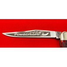 ROBT KLASS “Powderhorn” Texas Toothpick Pocket Knife c.1984 Red Jigged Bone #320 ROBT KLASS “Powderhorn” Texas Toothpick Pocket Knife c.1984 Red Jigged Bone #320