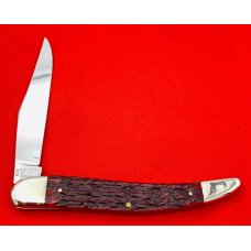 ROBT KLASS “Powderhorn” Texas Toothpick Pocket Knife c.1984 Red Jigged Bone #320 ROBT KLASS “Powderhorn” Texas Toothpick Pocket Knife c.1984 Red Jigged Bone #320