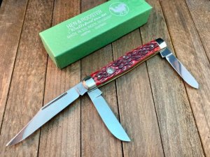 Hen and Rooster Red Pick Bone Stockman Bertram Cutlery Solingen Germany