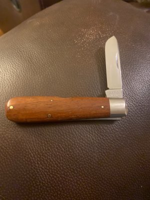 Case XX USA 1965-69 Walnut Wood Handle Buuing Knife With Singlr Blade Very Scarce 
