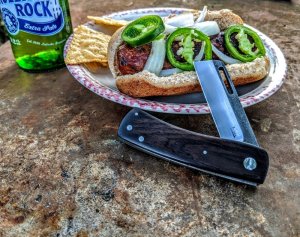 KROO CUSTOM BLADES - Kroo Chunky Frank - African Blackwood Handles 