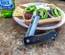 KROO CUSTOM BLADES - Kroo Chunky Frank - African Blackwood Handles KROO CUSTOM BLADES - Kroo Chunky Frank - African Blackwood Handles