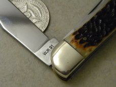 Ka-Bar Olean NY Bone WJK91 Copperhead Knife c.1991 Ka-Bar Olean NY Bone WJK91 Copperhead Knife c.1991