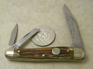 Kissing Crane Germany Stag Golden Circle Knife Club 1 of 300 Whittler Knife