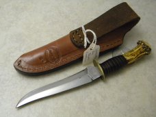 Custom R. Jones Stack Fixed Blade Sheath Knife 