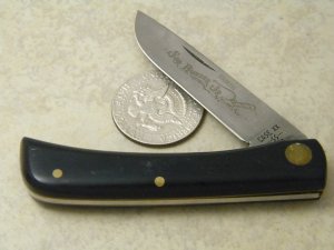 Case XX Stainless USA 7 Dot Black 2137 Sod Buster Jr. Knife