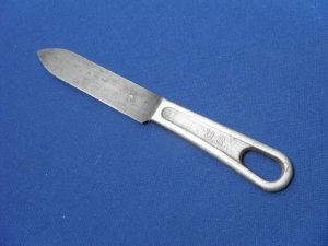 Genuine WWII US Army Military Stainless Steel Knife, Mess Kit Utensil 
