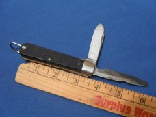COLONIAL PROV. U.S.A.  ELECTRICIAN'S POCKET KNIFE 2 BLADE W/ LANYARD LOOP