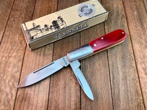 Russell Green River Works, by Boker Smooth Red Bone Barlow Solingen Made