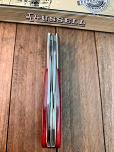 Russell Green River Works, by Boker Smooth Red Bone Barlow Solingen Made Russell Green River Works, by Boker Smooth Red Bone Barlow Solingen Made