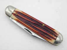 Queen Cutlery #10 burnt orange Jack: 3 5/8” closed, 1960, burnt orange imitation Winterbotton bone Queen Cutlery #10 burnt orange Jack: 3 5/8” closed, 1960, burnt orange imitation Winterbotton bone
