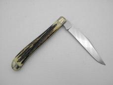 Queen Cutlery #11 Utility: 4 1/8” single blade jack, early 1950s, genuine Winterbottom bone Queen Cutlery #11 Utility: 4 1/8” single blade jack, early 1950s, genuine Winterbottom bone