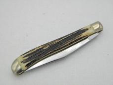 Queen Cutlery #11 Utility: 4 1/8” single blade jack, early 1950s, genuine Winterbottom bone