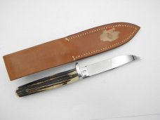 Queen Cutlery #73 Hunting knife, bare head Winterbottom bone handles: Queen Cutlery #73 Hunting knife, bare head Winterbottom bone handles: