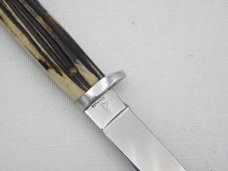 Queen Cutlery #73 Hunting knife, bare head Winterbottom bone handles: Queen Cutlery #73 Hunting knife, bare head Winterbottom bone handles: