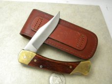 Uncle Henry Schrade + USA LB7 Wood Bear Paw Folding Lockback Knife in Pouch Uncle Henry Schrade + USA LB7 Wood Bear Paw Folding Lockback Knife in Pouch