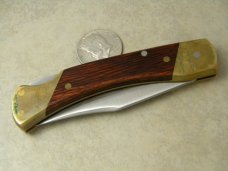 Uncle Henry Schrade + USA LB7 Wood Bear Paw Folding Lockback Knife in Pouch Uncle Henry Schrade + USA LB7 Wood Bear Paw Folding Lockback Knife in Pouch